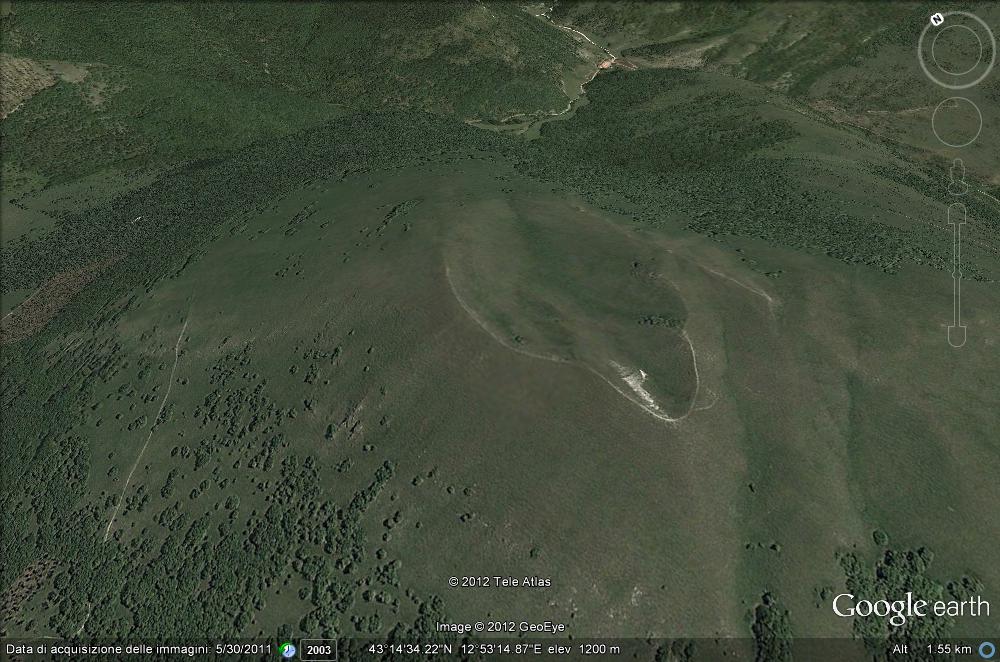 geologia e giuoco del pallone (dolina di cresta?)